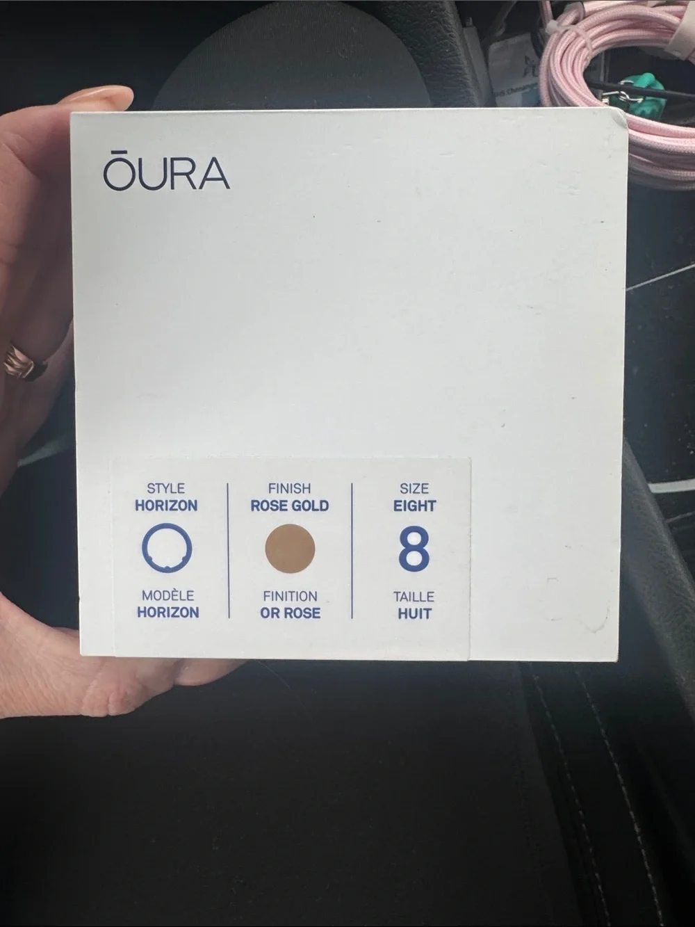 Oura Rose Gold Horizon Ring Packaging